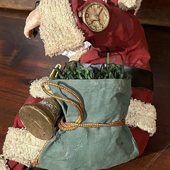 VTG Paper Mache Sitting SANTA CLAUS Christmas Decoration Primitive Folk Art - Picture 5 of 15